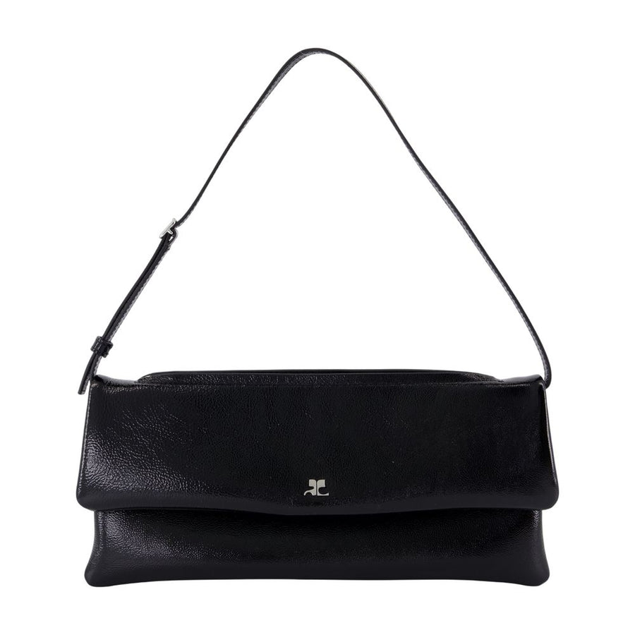 Courreges Leather clutch in black