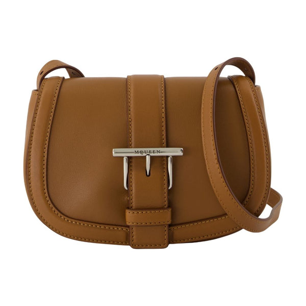 Alexander McQueen calfskin shoulder bag in brown