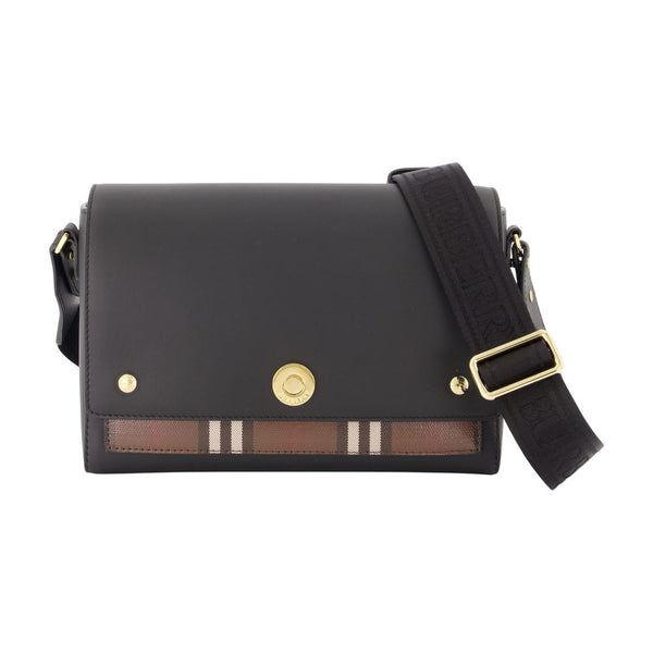 Ll Medium Note Vvv Shoulder Bag - Burberry Leather Black Calfskin / Crossbodies