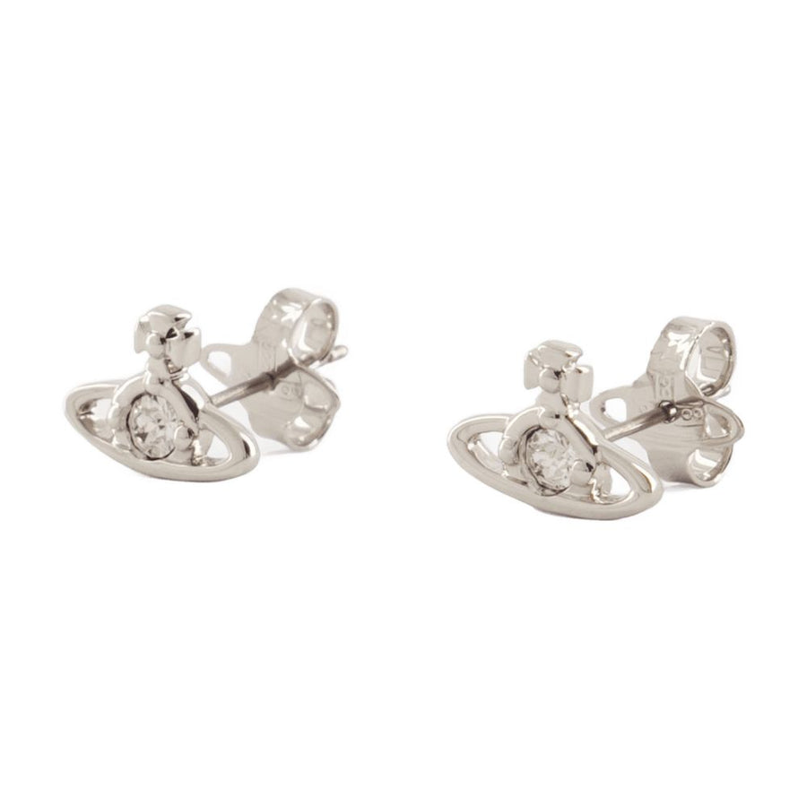 Nano Solitaire Earrings - Vivienne Westwood Metal Grey Silver Jewelry-watches /