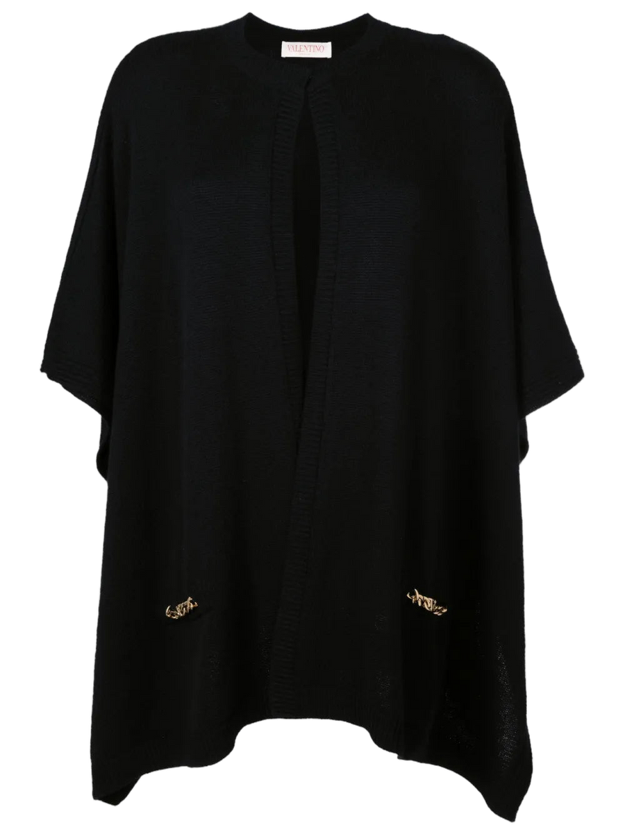 Valentino Cashmere cape in black