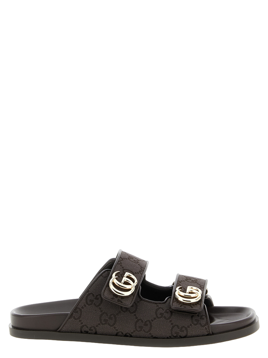 Gucci 71% Cotton slide in brown