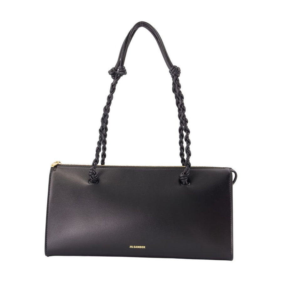 Jil Sander calfskin shoulder bag in black