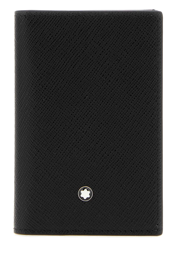 Black Leather Card Holder Exterior: Portafogli