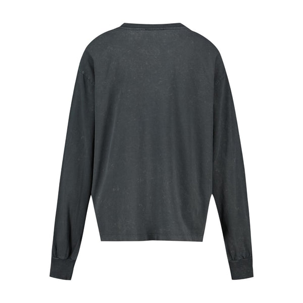 Ganni Cotton sweatshirt in black
