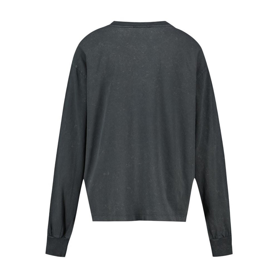 Ganni Cotton sweatshirt in black