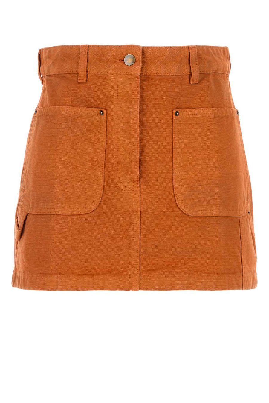 Prada 100% Cotton skirt in orange