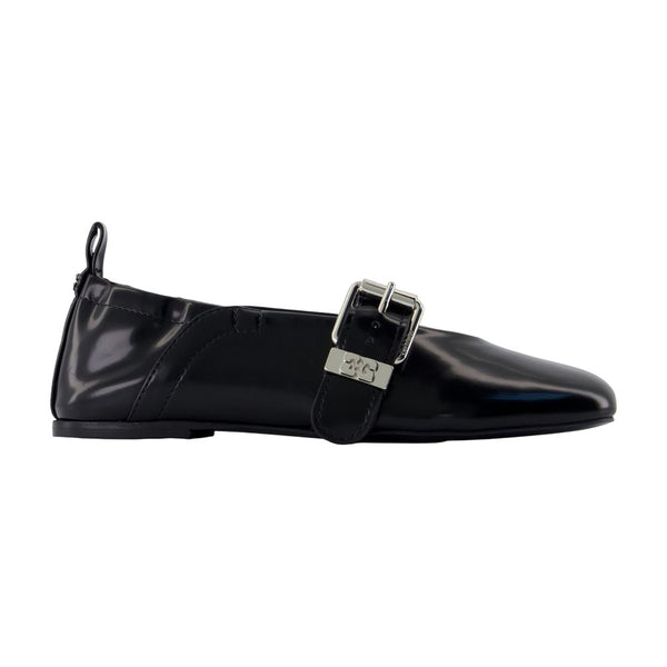 Ganni Synthetic ballerina flat in black