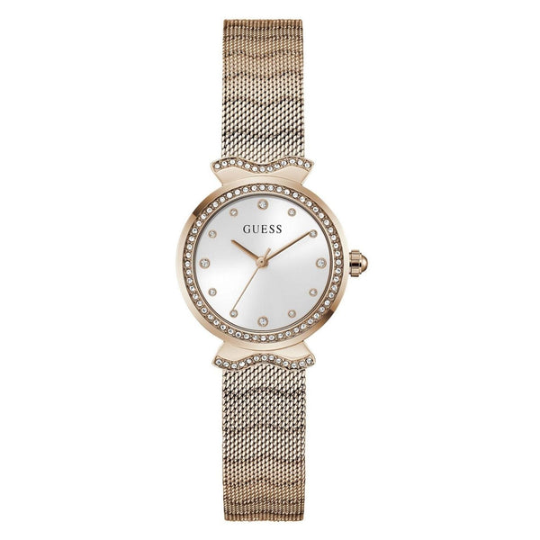 Guess Stainless steel case and bracelet watch in rose gold