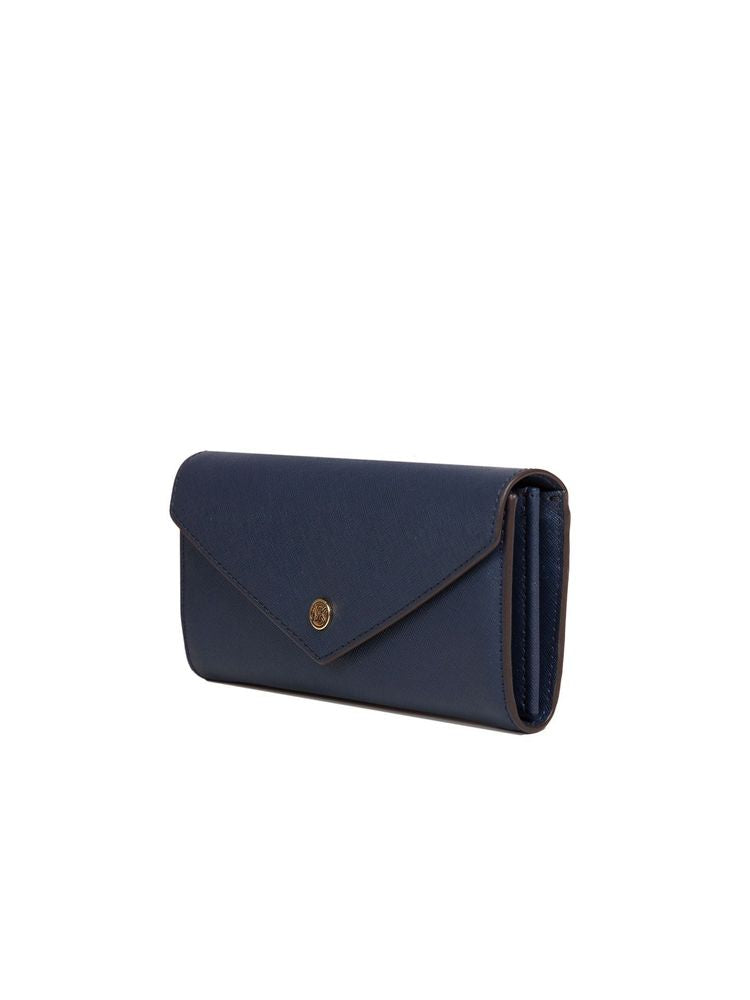 Michael Kors 100% Leather with 100% Polyester lining wallet in navy