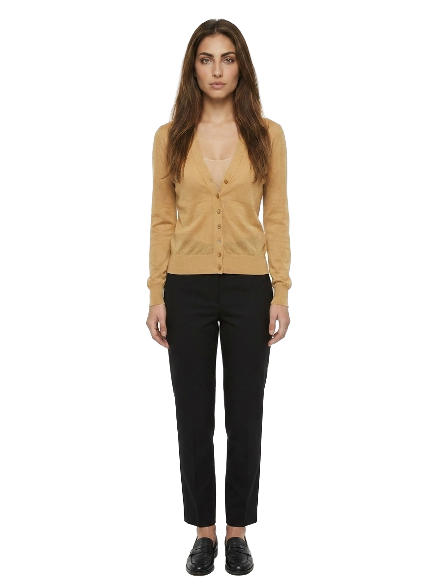 Yellow Cotton Cardigan Clothing