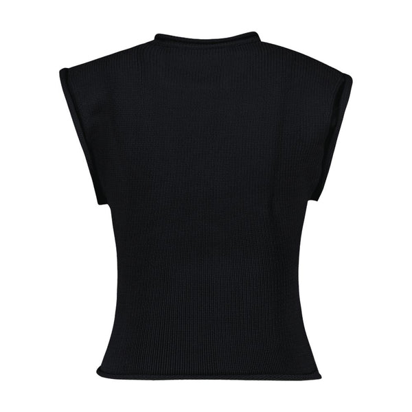 Courreges Cotton tank top in black