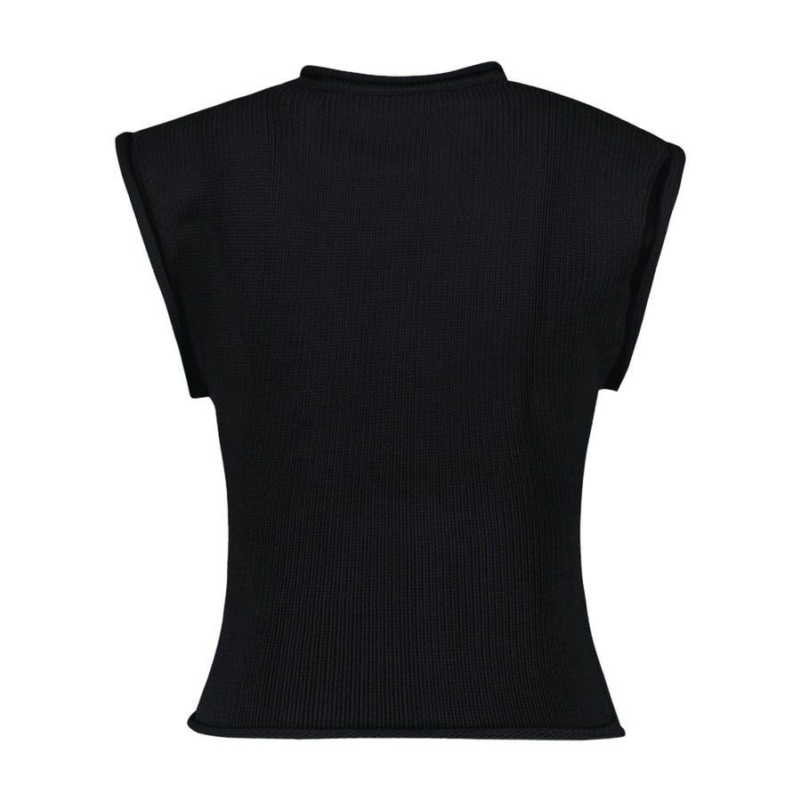 Courreges Cotton tank top in black