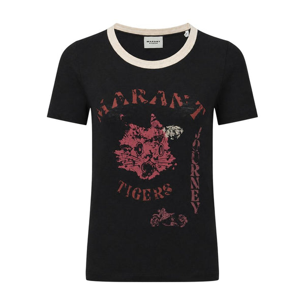 Kiliann T-Shirt - Isabel Marant Linen Black Ready-to-wear / T-shirts