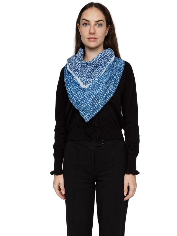 Pinko Zzyl 100% Cotton scarf in blue