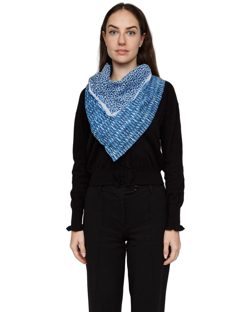 Pinko Zzyl 100% Cotton scarf in blue