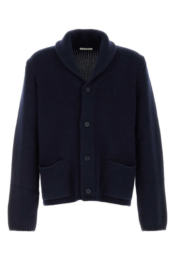 Navy Blue Cashmere And Cotton For Cardigan Darknavy Exterior: Maglie