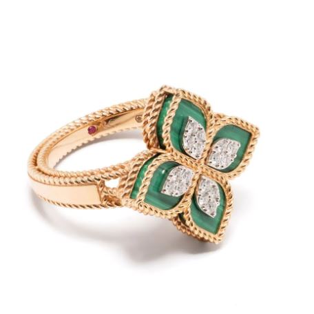 Roberto Coin 18kt Rose Gold ring in green