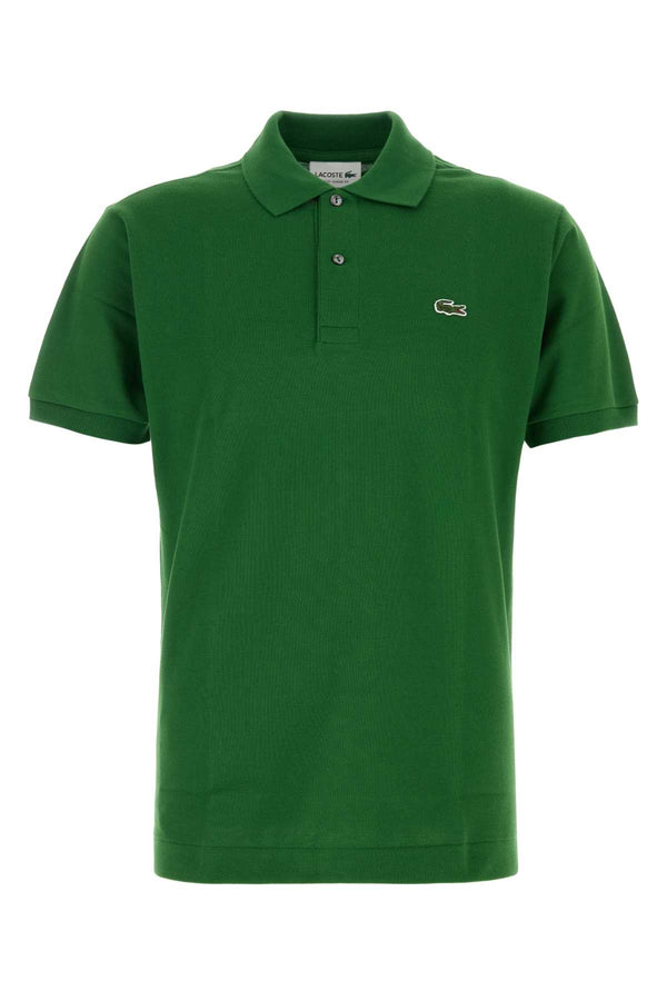 Green Piquet Polo Shirt Exterior: Cotton