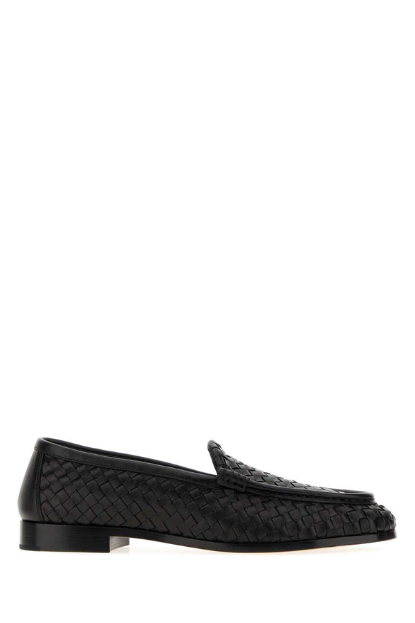 Black Leather Silenzio Loafers Mocassini