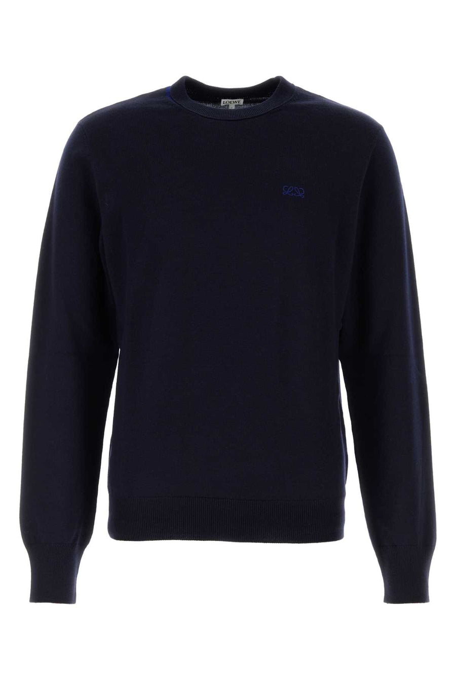 Midnight Blue Wool Blend Sweater Navy/blue Exterior: Nylon Maglieria