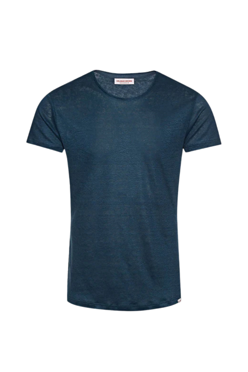 Orlebar Brown 100% Linen t-shirt in blue