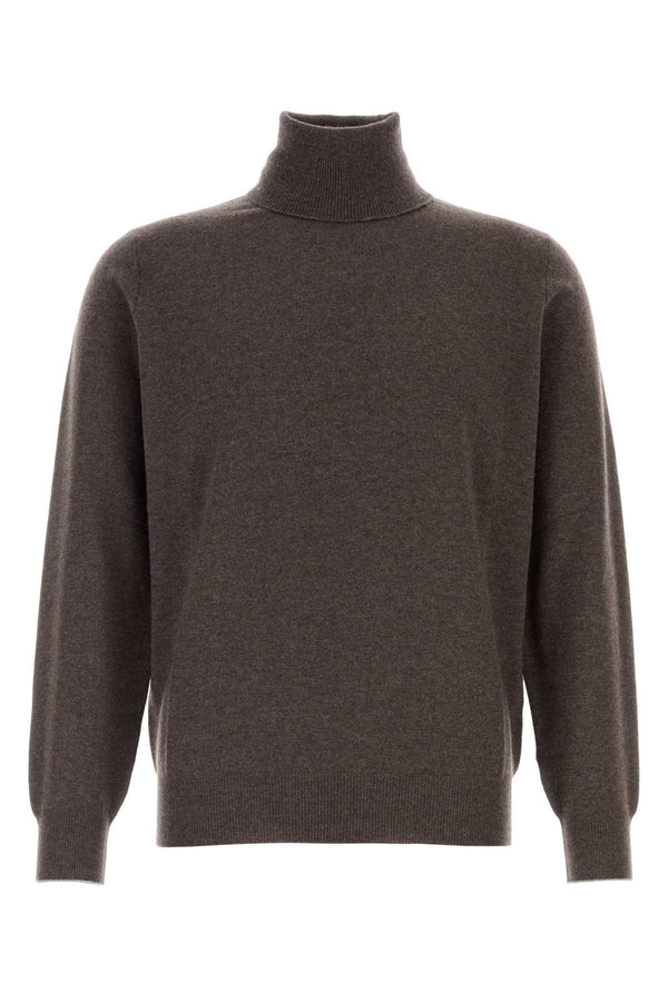 Brunello Cucinelli Turtleneck 100% Cashmere sweater in brown