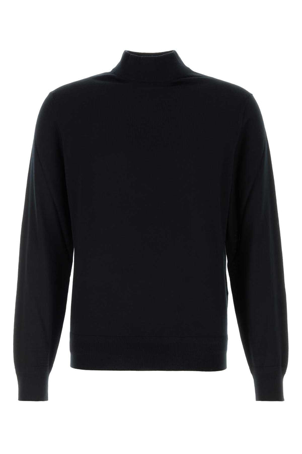 Black Wool Sweater Exterior: Giacche E Gilet