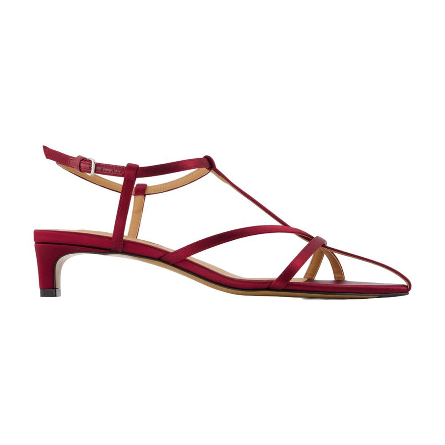 Jil Sander Lambskin sandals in red