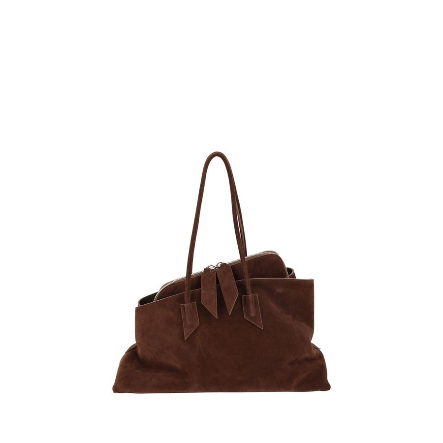 The Attico 100% Calf Leather Bos Taurus shoulder bag in brown