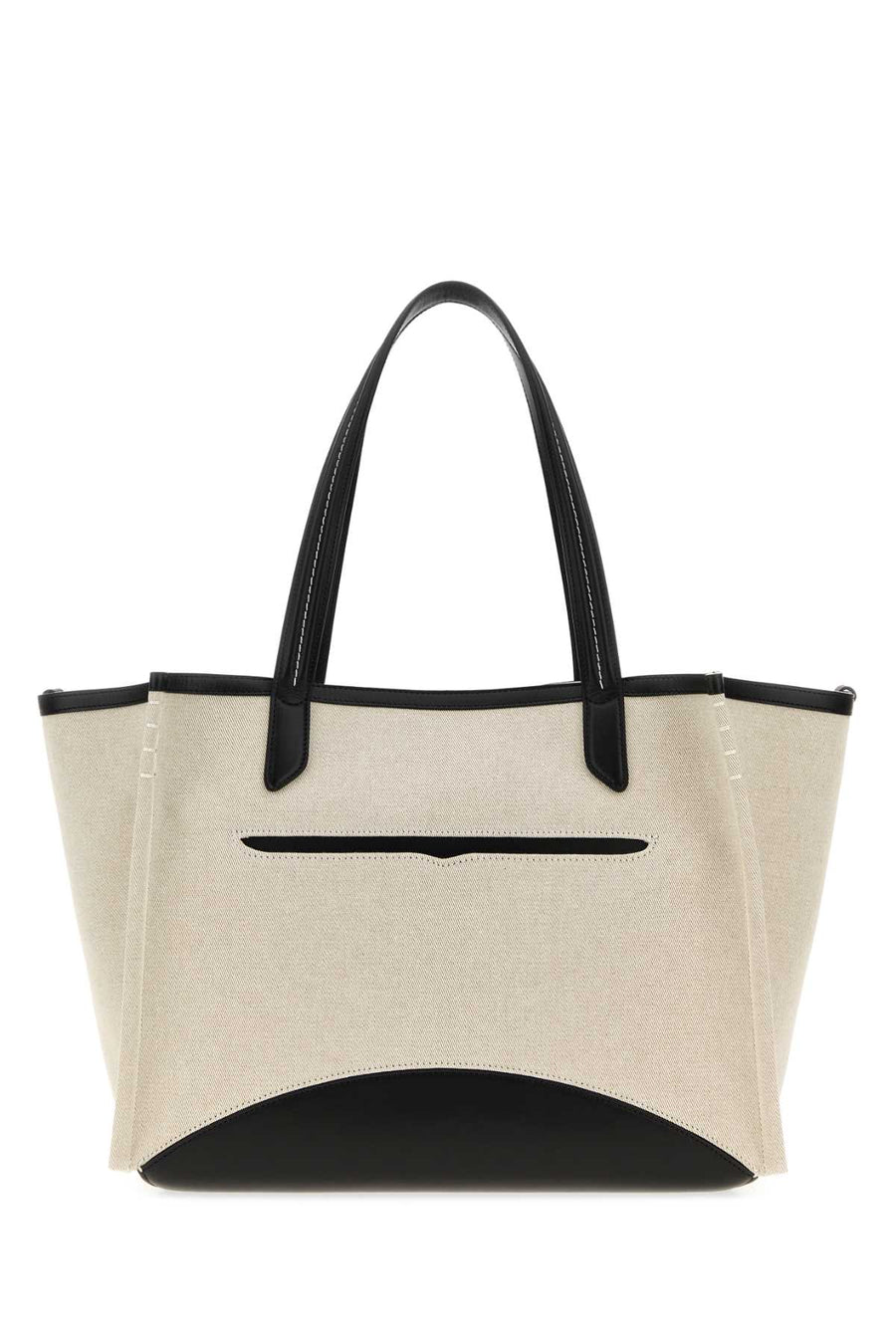 Sand Canvas Loafers Shopping Bag Naturalblack Exterior: Fabric Borse A Mano