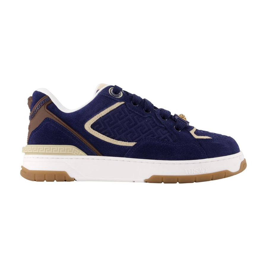 Versace Calfskin sneaker in navy