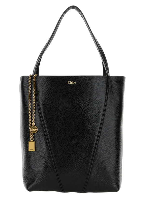 Chloé Exterior: 100% Calf Leather shoulder bag in black
