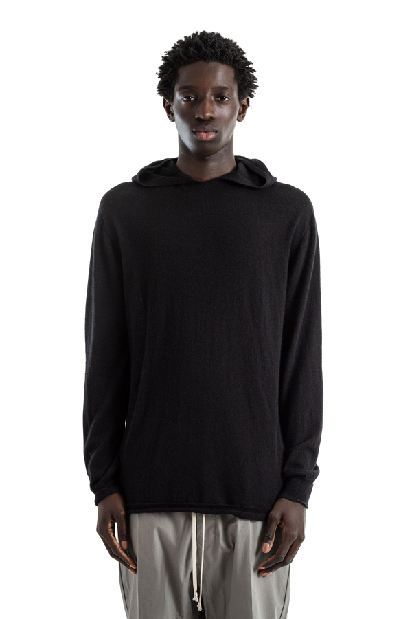 Oversize Black Wool Hoodie Sweater