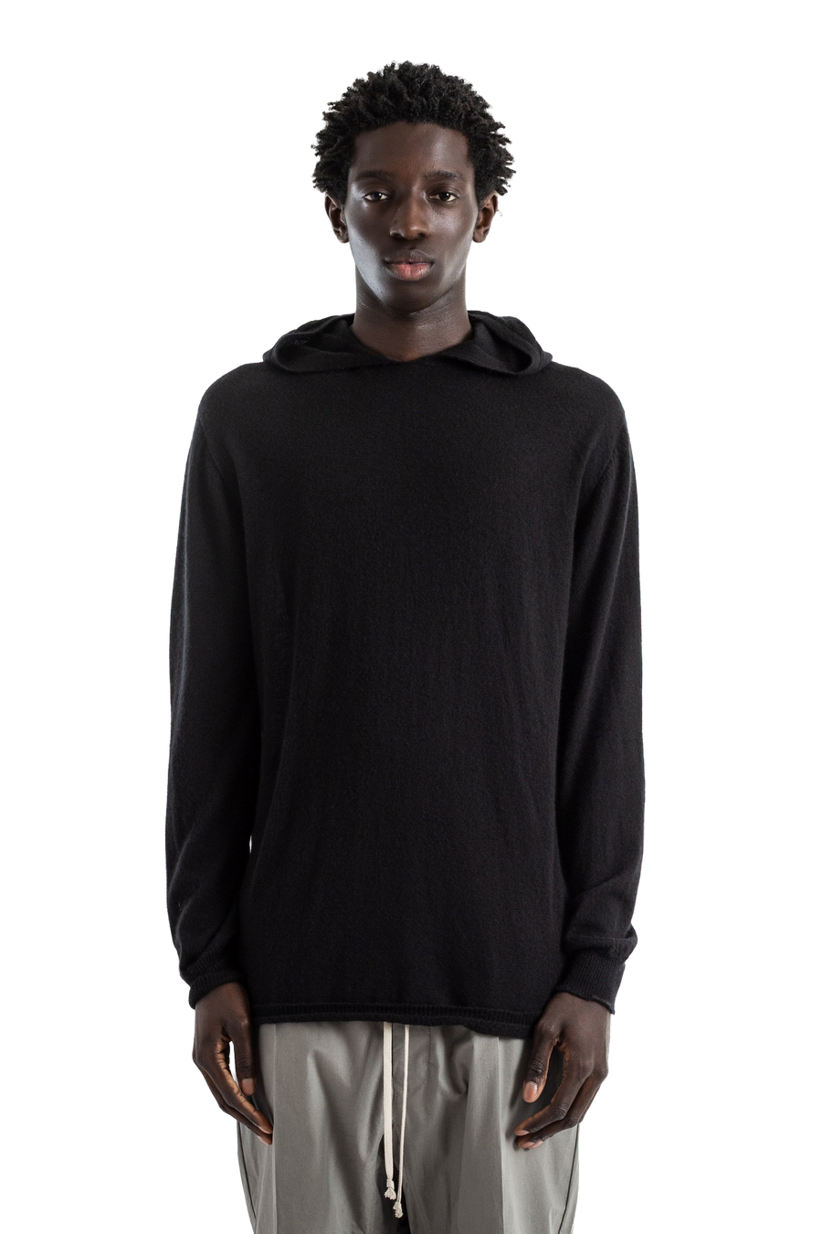 Oversize Black Wool Hoodie Sweater