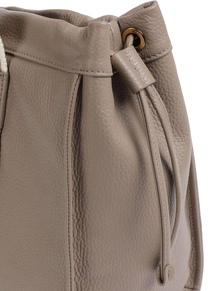 Coccinelle Cow leather tote bag in taupe