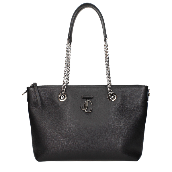 Jimmy Choo Leather shoulder bag in black