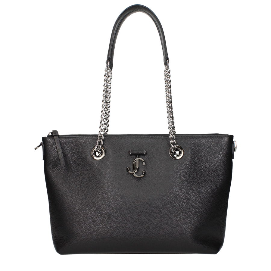 Jimmy Choo Leather shoulder bag in black