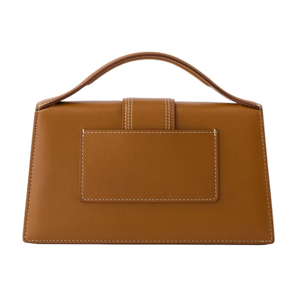 Jacquemus leather top handle bag in brown