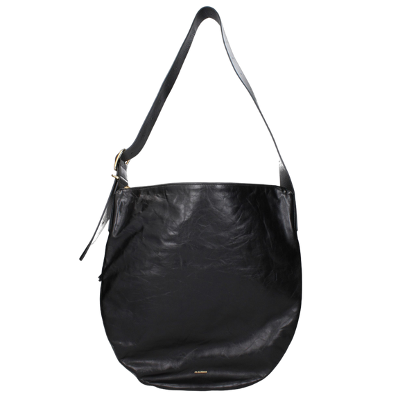 Jil Sander Leather crossbody bag in black