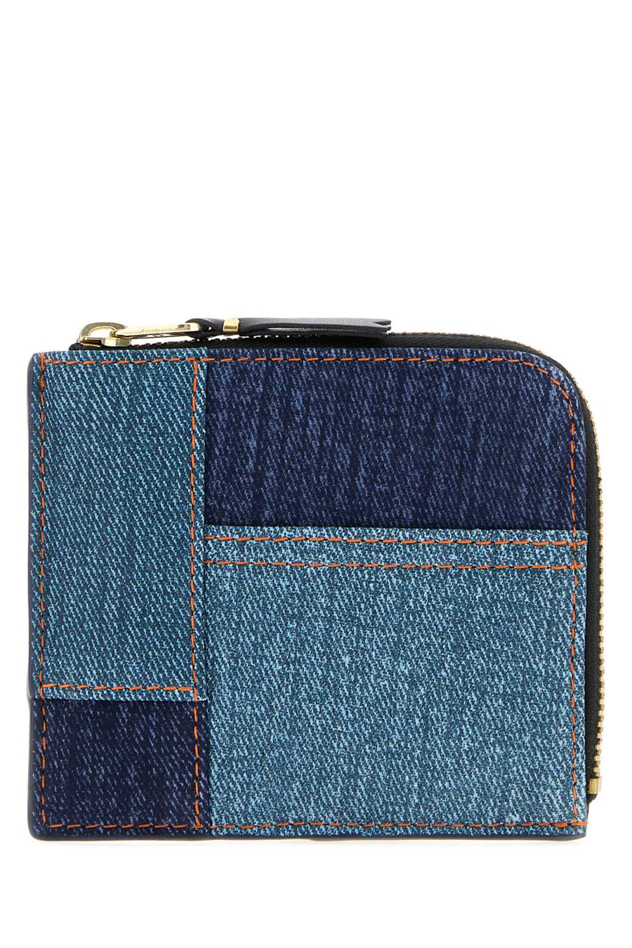 Two-Tone Denim Coin Purse Bluedenim Portafogli