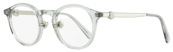 Moncler Round Eyeglasses Ml5175h 020 Transparent Gray 49mm Plastic(acetate)/metal
