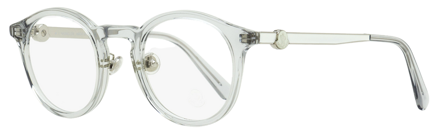 Moncler Round Eyeglasses Ml5175h 020 Transparent Gray 49mm Plastic(acetate)/metal