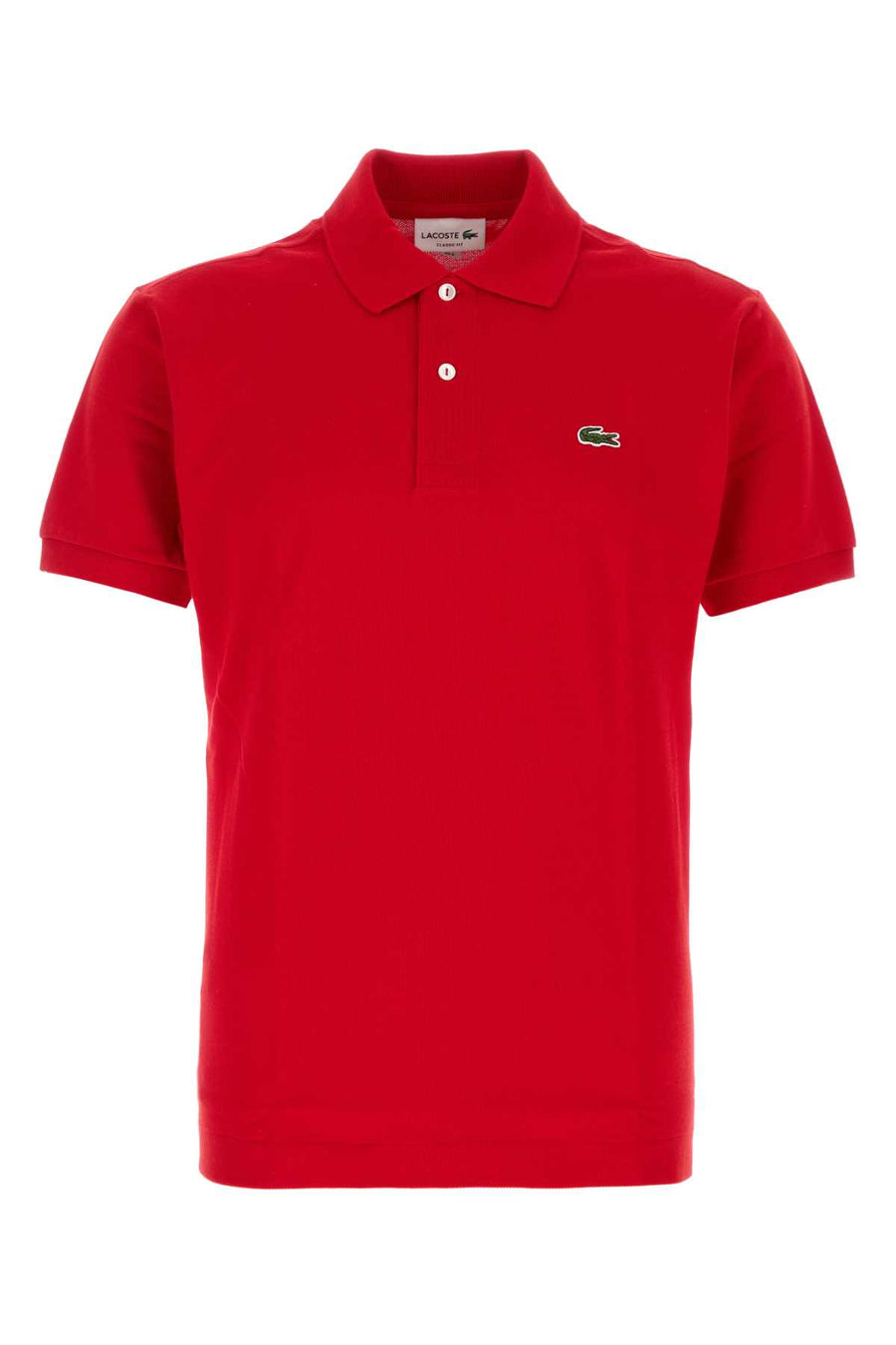 Red Piquet Polo Shirt Exterior: Cotton