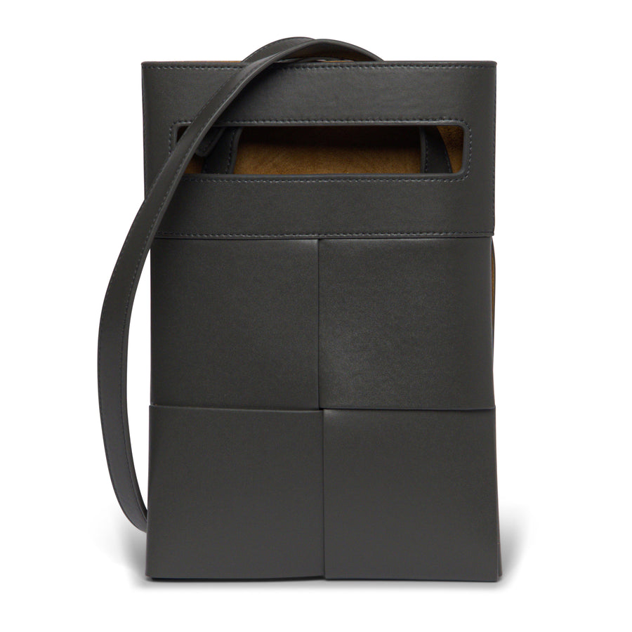 Bottega Veneta Calfskin leather crossbody bag in gray