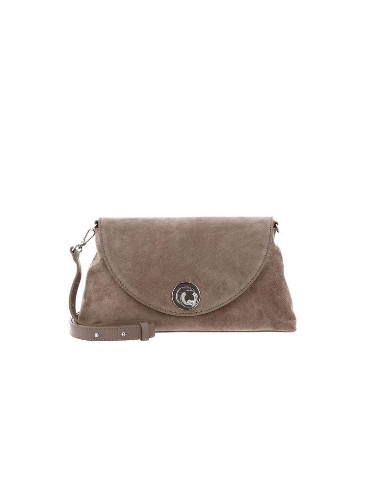 Coccinelle Shoulder Bag Warm Taupe Bovine Split Suede Leather / Shoulder-bags