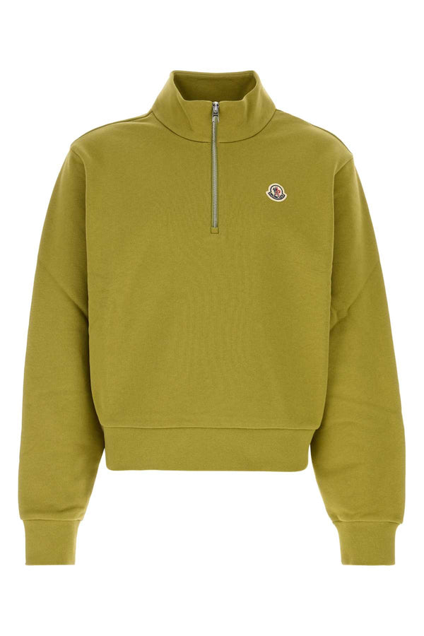 Pistachio Green Cotton Sweatshirt Acidgreen Exterior: Maglieria