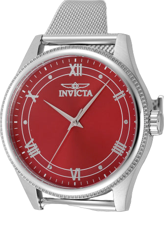 Invicta Stainless steel case watch in red