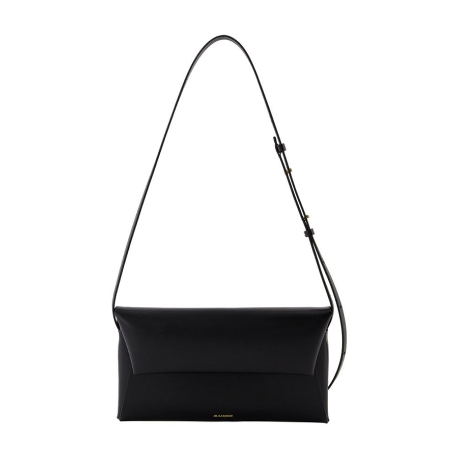 Folded Small Crossbody - Jil Sander Leather Black Calfskin Bags / Shoulder-hobo-bags