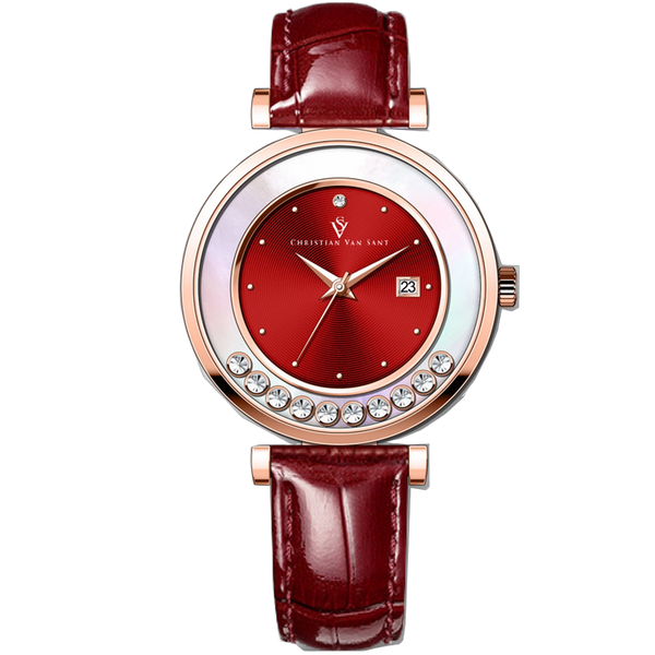 Christian Van Sant watch in red